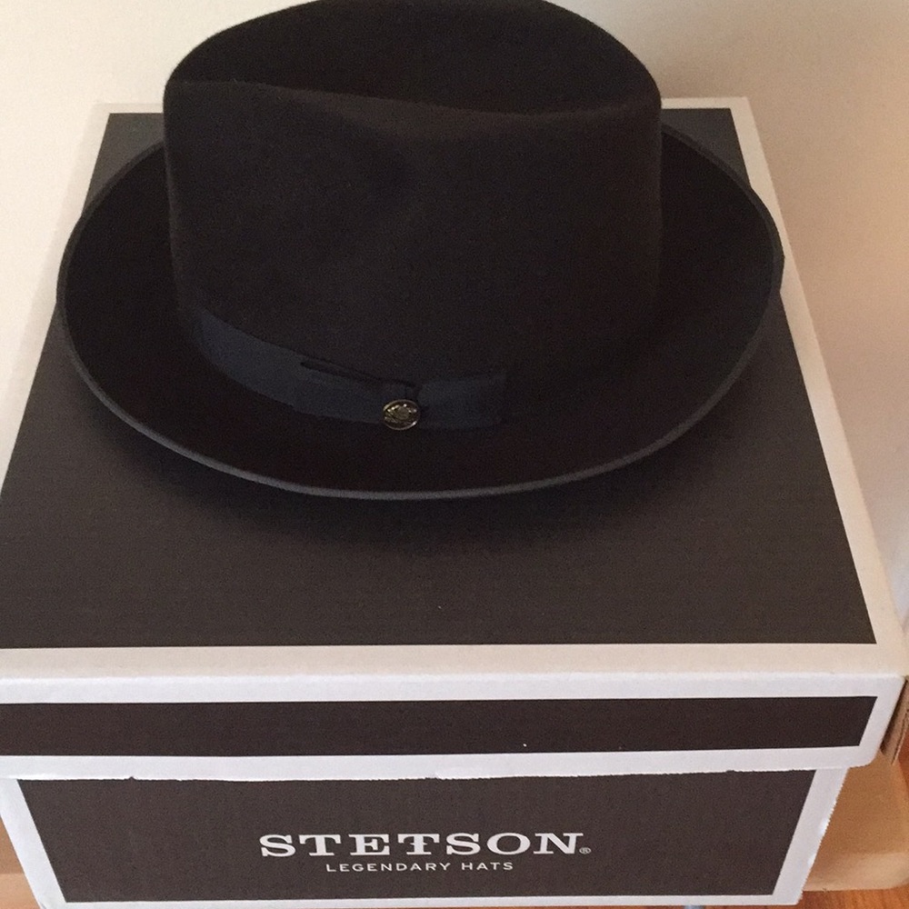 Stetson Men “The Concourse”, New,Graphite silk.